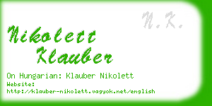 nikolett klauber business card